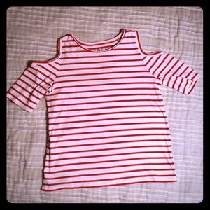 LOFT Shoulder Cut-out Shirt, Size M